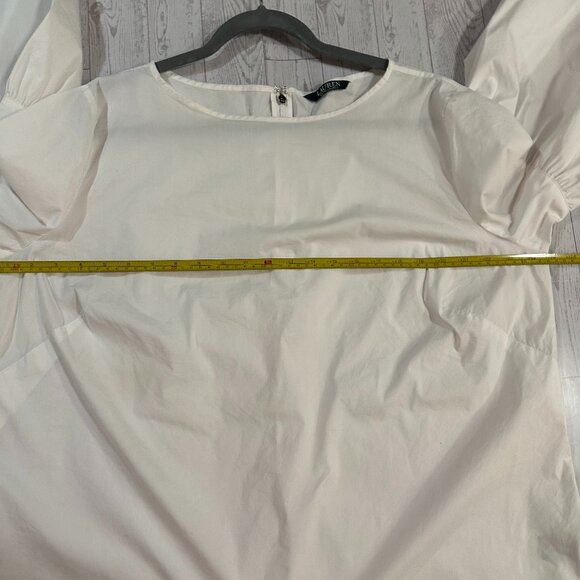 Ralph Lauren Boat Neck Bell Sleeve White Blouse - Picture 11 of 16